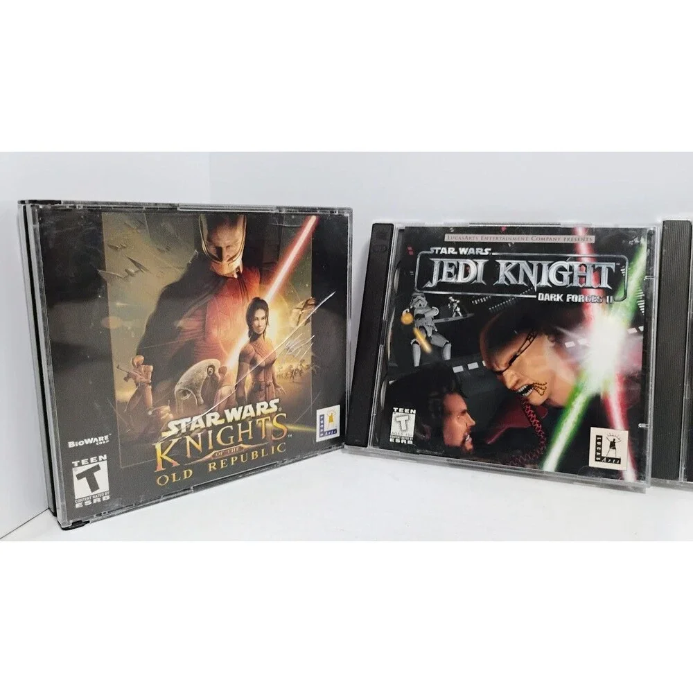 STAR WARS PC 5 GAME LOT KOTOR JEDI OUTCAST TIE FIGHTER MYSTERIES OF THE SITH ETC